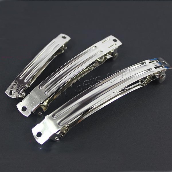 Hair Barrette Finding, Iron, platinum color plated, different size for choice, Sold By PC