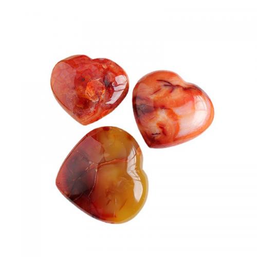 Red Agate Decoration, Heart decoration length 50-100mm 