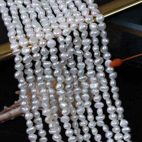 Perles de culture d'eau douce Keishi, perle d'eau douce cultivée, baroque, DIY, blanc, Length about 4-5mm Environ 35 cm, Vendu par brin
