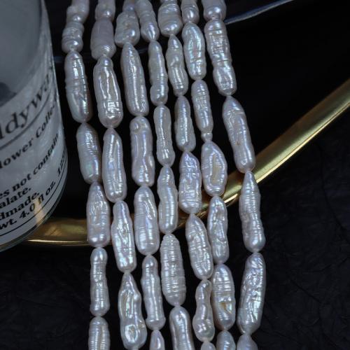 Biwa Cultured Freshwater Pearl Beads, DIY, white, Length about 6-7mm,Hight about 15-20mm Approx 40 cm 
