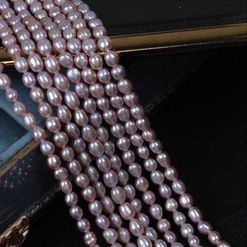 Perles de culture d'eau douce Keishi, perle d'eau douce cultivée, baroque, DIY, violet, 5mm Environ 35 cm, Vendu par brin