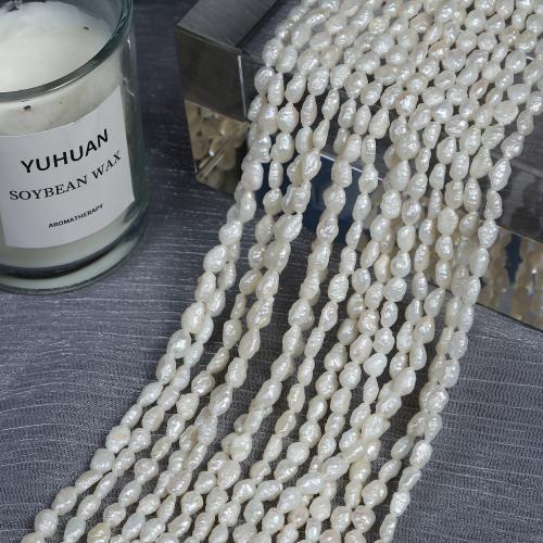 Barock kultivierten Süßwassersee Perlen, Natürliche kultivierte Süßwasserperlen, DIY, weiß, 3.5mm, Länge:ca. 40 cm, verkauft von Strang