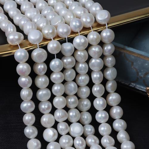 Perles de culture d'eau douce Keishi, perle d'eau douce cultivée, baroque, DIY, blanc, Length about 10-11mm Environ 35 cm, Vendu par brin