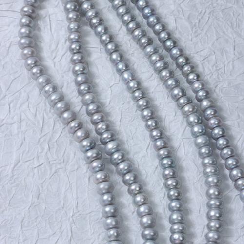 Perles de culture d'eau douce Keishi, perle d'eau douce cultivée, baroque, DIY, gris, Length about 8-9mm Environ 38 cm, Vendu par brin