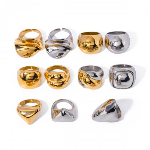 Stainless Steel Finger Ring, 304 Stainless Steel, Vacuum Ion Plating  & for woman 