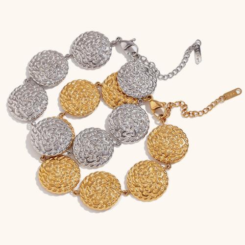 Stainless Steel Chain Bracelets, 316L Stainless Steel, with 5cm extender chain, Vacuum Ion Plating, fashion jewelry & for woman 22.1mm Approx 20 cm 