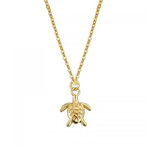Ожерелье ручной латунные, Латунь, с Shell Pearl, Черепаха, Другое покрытие, Женский, Золотой, длина:Приблизительно 45-50 см, продается PC