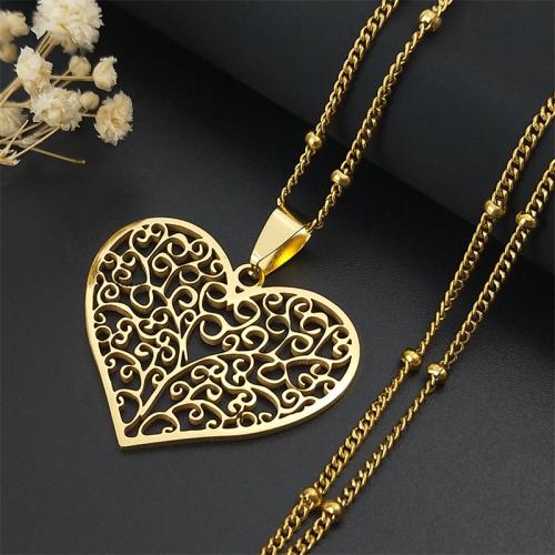 Stainless Steel Jewelry Necklace, 304 Stainless Steel, polished, fashion jewelry & for woman Approx 50 cm [