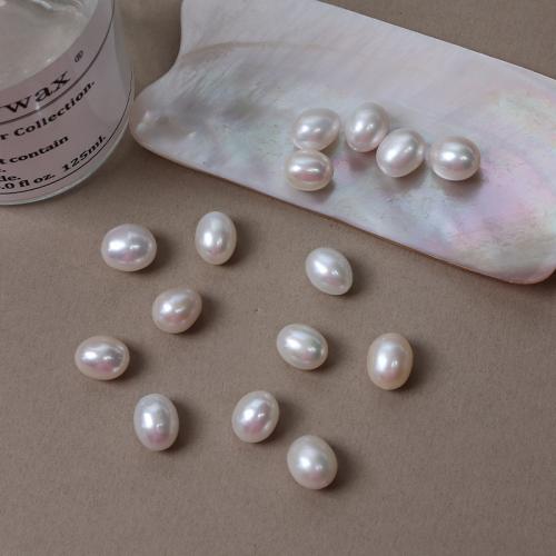 Rice Cultured Freshwater Pearl Beads, DIY white, Length about 10mm,Hight about 13-14mm 