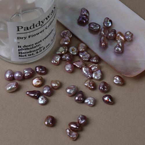 Baroque Cultured Freshwater Pearl Beads, DIY purple, Length about 7-8mm 