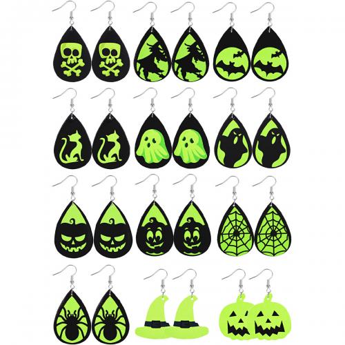 Fashion Create Jewelry Earring, PVC Plastic, with Zinc Alloy, silver color plated, fashion jewelry & for woman & luminated 