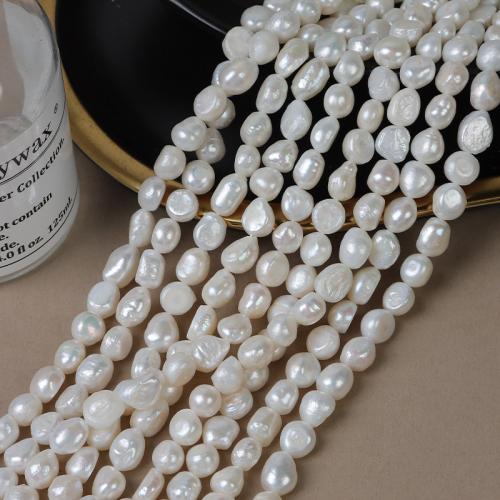 Perles de culture d'eau douce Keishi, perle d'eau douce cultivée, baroque, DIY, blanc, Length about 8.5-9mm,Hight about 10-11mm Environ 35 cm, Vendu par brin