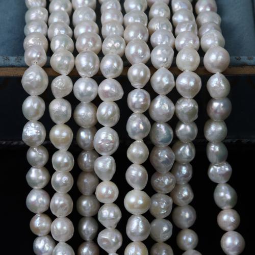 Potato Cultured Freshwater Pearl Beads, DIY, white, Length about 6.5-7mm Approx 34-35 cm 