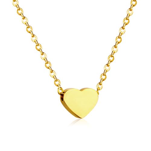 Stainless Steel Sweater Chain Necklace, 304 Stainless Steel, Heart, Vacuum Ion Plating, fashion jewelry & for woman Approx 45 cm 