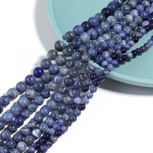 Perles en sodalite, Rond, DIY & normes différentes pour le choix, bleu, Vendu par brin