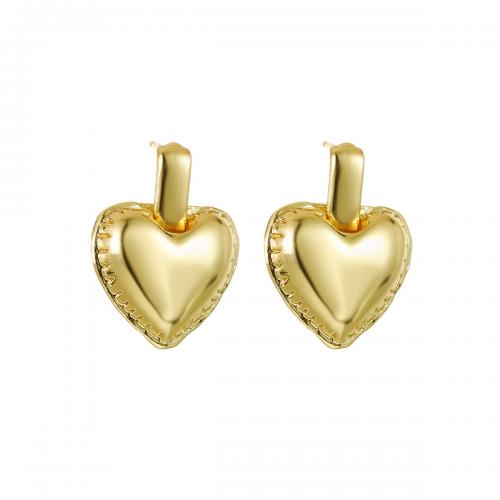 Zinc Alloy Stud Earring, Heart, plated, fashion jewelry & for woman 