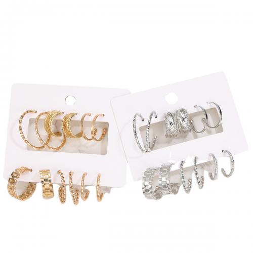 Zinc Alloy Earring Set, plated, fashion jewelry & for woman & hollow earring length 25-40mm 