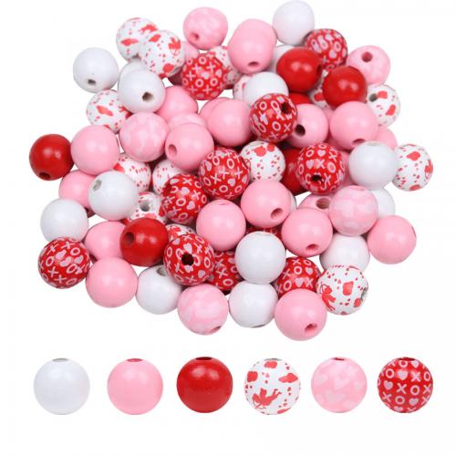 Dyed Wood Beads, Schima Superba, Round, DIY Approx 4mm 