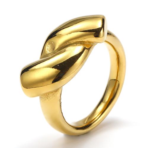 Titanium Steel Finger Ring  & for woman, golden 