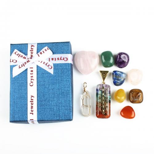 Décoration de pierre perles, pierre gemme, durable, couleurs mélangées, Vendu par boîte