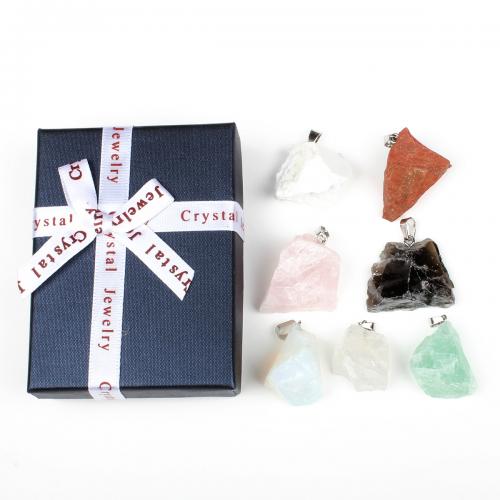 Gemstone ювелирные изделия Кулон, Полудрагоценный камень, DIY, разноцветный продается Box