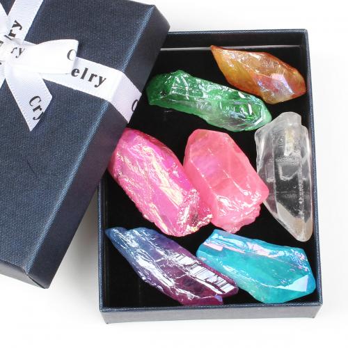 Décoration de pierre perles, pierre gemme, bijoux de mode, couleurs mélangées Vendu par boîte
