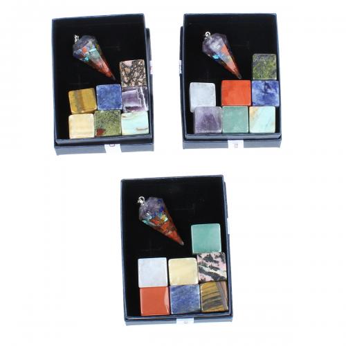 Schmuck Geschenk Sets, Edelstein, Modeschmuck, gemischte Farben, 16x42mm, verkauft von Box