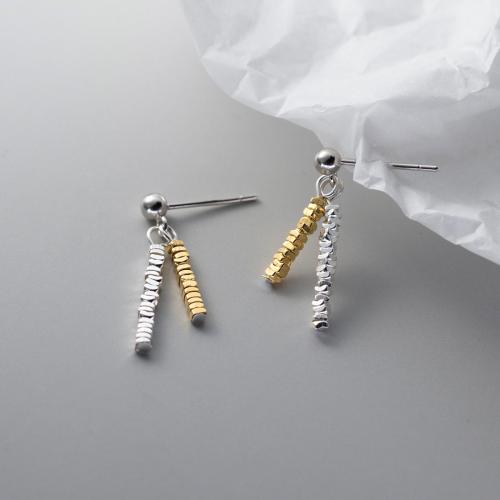 Sterling Silver Stud Earring, argent sterling 925, Placage, pour femme, argent, 23mm, Vendu par paire