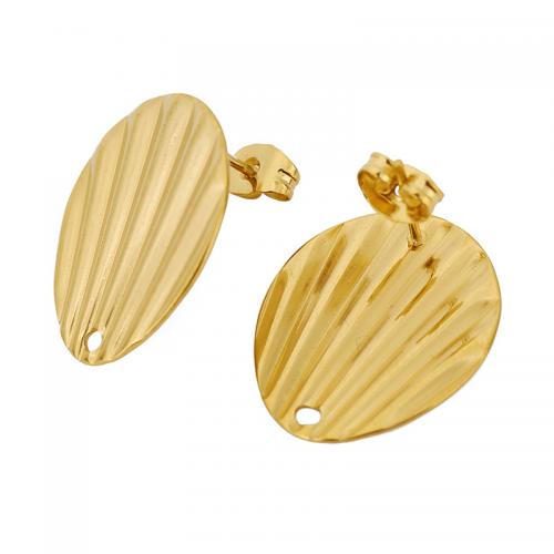 Edelstahl Ohrring Stecker, 304 Edelstahl, 18K vergoldet, DIY & verschiedene Stile für Wahl, keine, 10PCs/Tasche, verkauft von Tasche