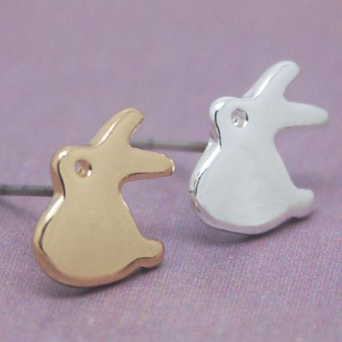 Zinc Alloy Stud Earring, Rabbit, plated, fashion jewelry & for woman 