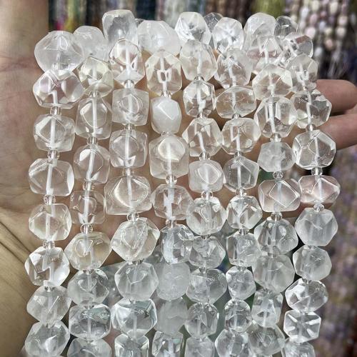 Cristal clair naturel, quartz clair, pepite, DIY & facettes, transparent Environ 38 cm, Vendu par brin