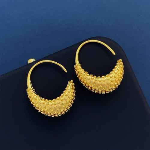 Messing Tropfen Ohrring, Modeschmuck & für Frau, 27x22x9mm, verkauft von Paar
