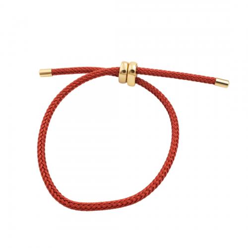 Friendship Bracelets, Brass, with Cotton Cord, 14K gold plated, fashion jewelry Approx 26 cm 