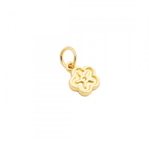 Brass Flower Pendants, high quality plated, DIY Approx 4.5mm 