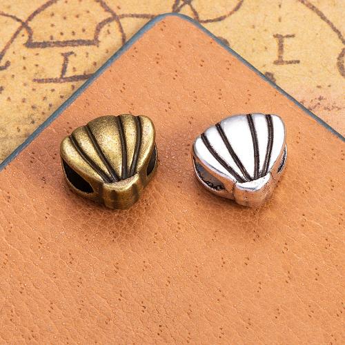 Zinc Alloy Large Hole Beads, Shell, plated, DIY 10mm Approx 4mm [