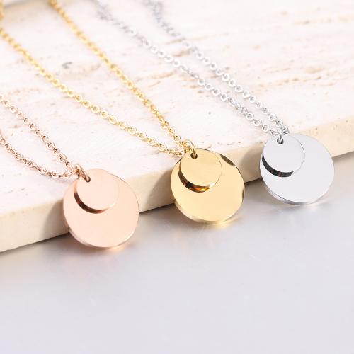 Stainless Steel Jewelry Necklace, 304 Stainless Steel, Round, plated, fashion jewelry & for woman cm 