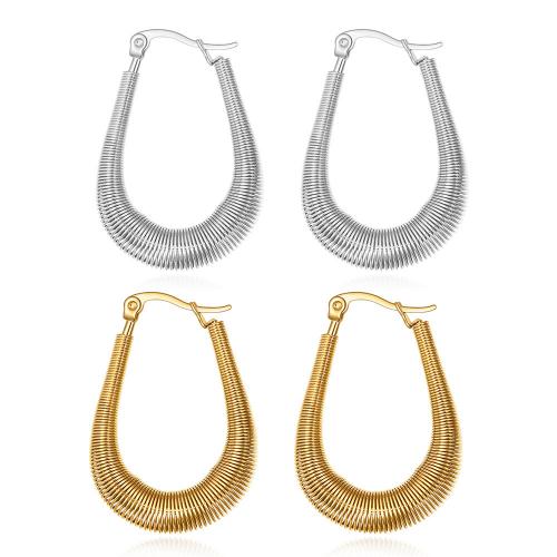 Titan Stahl Ohrringe, Titanstahl, plattiert, Modeschmuck & für Frau, keine, 25x35mm, verkauft von Paar