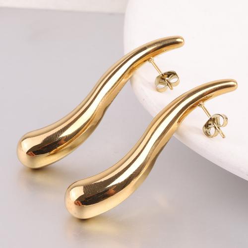 Stainless Steel Stud Earring, 304 Stainless Steel, Teardrop, plated, fashion jewelry & for woman 