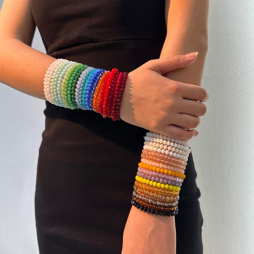 Crystal Bracelets, with Elastic Thread, fashion jewelry, 6mm cm 