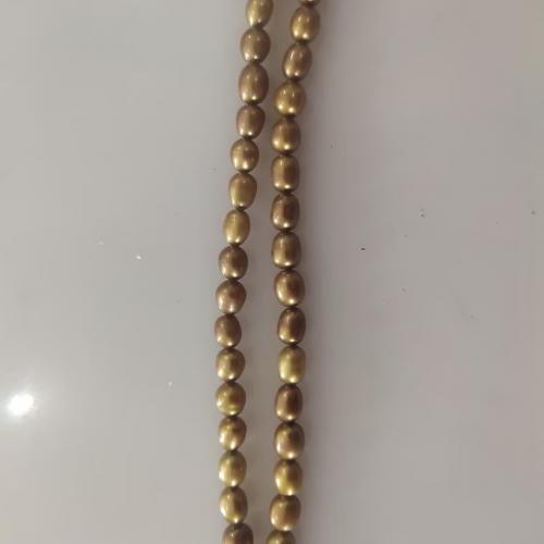 Perlas Arroz Freshwater, Perlas cultivadas de agua dulce, Bricolaje, longitud:aproximado 14 Inch, Vendido por Sarta