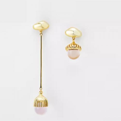 Asymmetric Earrings, Brass, with Crystal, plated, for woman Long 80mm * 13.5 mm short 30mm * 16.5 mm 
