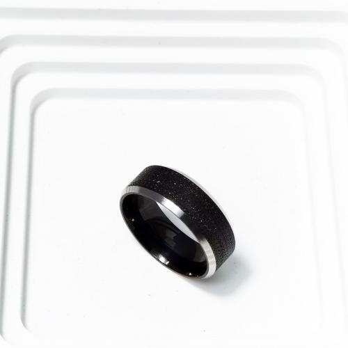 ステンレス指輪, 304ステンレススチール, ファッションジュエリー & 異なるサイズの選択 & 男性用, ブラック, Width 8mm,Thickness 2mm, 売り手 パソコン
