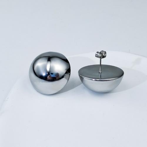 Titan Stahl Ohrringe, Titanstahl, Dom, Modeschmuck & für Frau, originale Farbe, frei von Nickel, Blei & Kadmium, 10mm, verkauft von Paar
