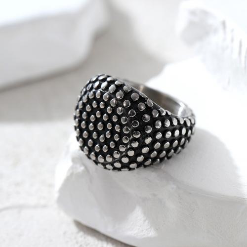 Titanium Steel Finger Ring, Antique finish, fashion jewelry & for man 