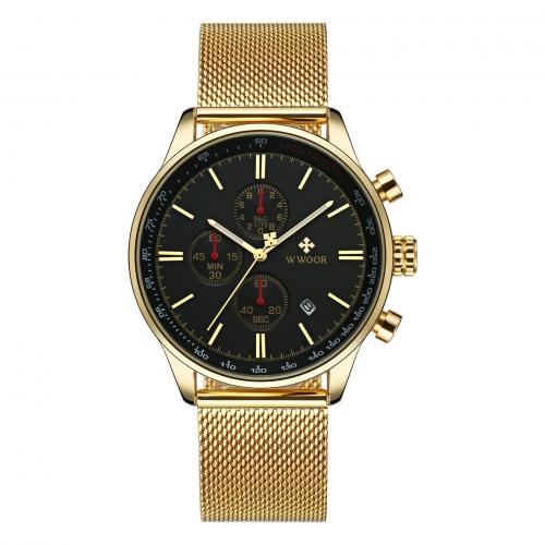 Bracelets de montre pour hommes, verre, avec 201 acier inoxydable, mouvement japonais, Résistant à l’eau de vie & bijoux de mode, plus de couleurs à choisir Environ 23.5 cm, Vendu par PC