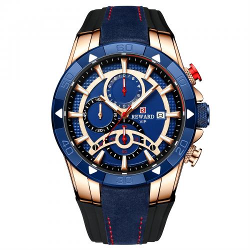 Men Wrist Watch, Glass, with Silicone, Chinese movement, Life water resistant & fashion jewelry & for man Approx 24.5 cm 