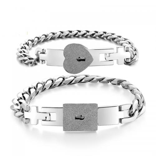 Stainless Steel Chain Bracelets, 304 Stainless Steel, plated, fashion jewelry & Unisex 