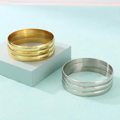 Stainless Steel Bangle, 304 Stainless Steel, plated, three pieces & fashion jewelry & for woman x8mm 