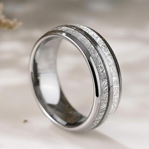 Stainless Steel Finger Ring, 304 Stainless Steel, fashion jewelry & Unisex silver color, Width 8mm,Thickness 2mm 