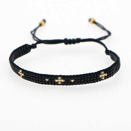 Bracelets Bijoux en verre, Seedbead, avec Cordon de noeud, Réglable & bijoux de mode & pour femme, plus de couleurs à choisir Environ 28 cm, Vendu par PC